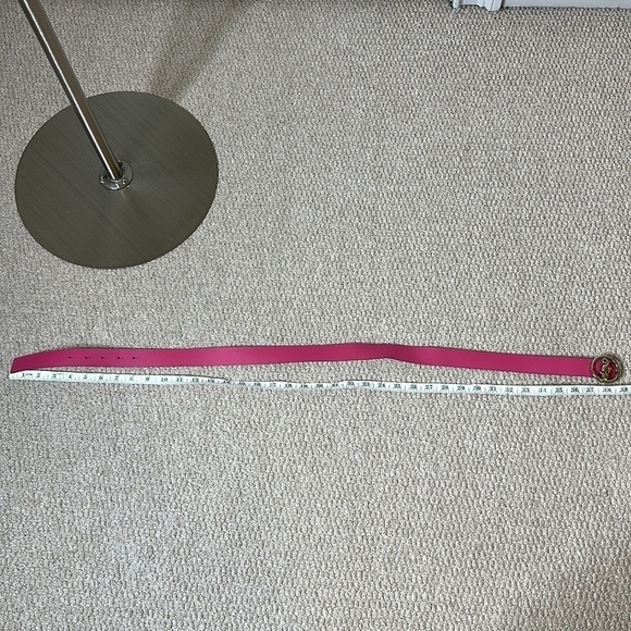 Talbots Leather Seahorse Reversible Belt Pink Gold - Picture 4 of 5